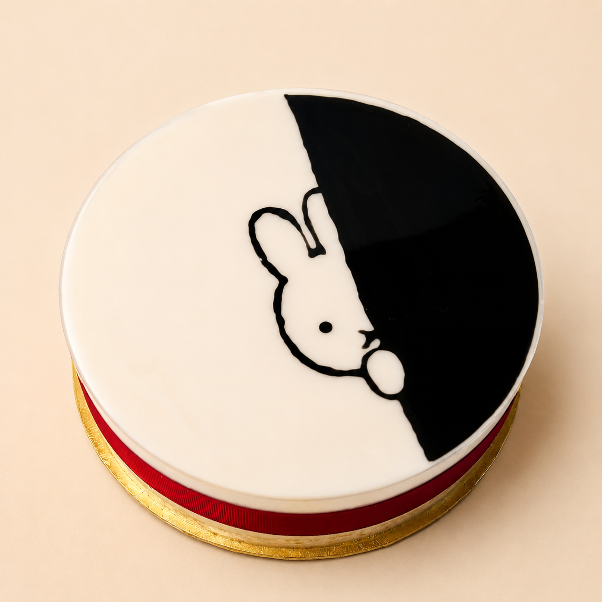 Miffy Black and White Jelly Cake by Joyous Jelly Art Singapore