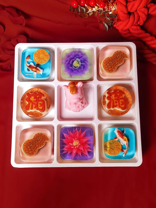 JoyousJellyArt Chinese New Year Collection Auspicious Platter Prosperity