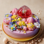 Longevity Crystal Peach & Joyful Koi Pond